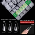 408pcs long water drop matte clear false nail tips with storage case for manicure extension - Long Stiletto / #4 Size (Approx. 408 Pieces/Pack) / Frosted