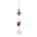 Élégant attrape-soleil en cristal sapin de Noël avec pendentif flocon de neige clair - Pendentif Attrape-Soleil Petit Sapin