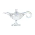 Iridescent crystal magic lamp ornament with ornate embossed patterns for home decor - AB Aurora Iridescent / 107x40x60mm