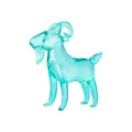 Elegante statuetta di capra in cristallo verde acqua per arredamento zodiacale casa - 89*45*94mm / Verde