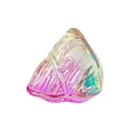 Iridescent crystal Zongzi ornament for home and office desktop decoration souvenir - 46.5*44mm / Pink & Green