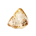 Amber crystal zongzi desktop ornament with leaf texture for home window decoration - 46.5*44mm / Champagne