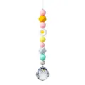 Acchiappasole con perline in silicone colorato, margherita e sfera di cristallo - Stile C Perline in Silicone