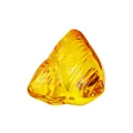 Lichtdurchlässiges bernsteinfarbenes Kristall-Zongzi-Ornament - 46.5*44mm / Gold