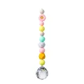 Acchiappasole con perle di silicone colorate, margherita e sfera di cristallo - Stile B Perline in Silicone