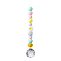 Acchiappasole con perline in silicone, margherita e sfera di cristallo sfaccettata - Stile D Perline in Silicone