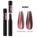 Nagel-Luftkissen-Spiegelpuder-Stift in Roségold auf transparenter und schwarzer Basis - Roségold (MCB-03)