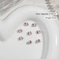 Exquisite mini pink and clear crystal nail art rhinestones for 3D manicure decoration - Small Square Style (G-1389)