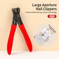 Professional red heavy-duty nail clippers with 5mm wide opening for thick toenails - Red