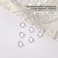 8x8mm transparent heart-shaped nail art rhinestones, sparkling K9 glass crystal gems - Heart Style / 8*8mm / Clear