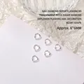 Small heart-shaped transparent glass nail art charms, size 6x6mm, single pack. - Heart Style / 6*6mm / Clear