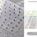 Premium 3D self-adhesive nail art stickers with four-pointed stars and colorful rhinestones - Colorful Rhinestone Four-Pointed Star (to 2945) / Holographic Color