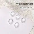 Large oval transparent K9 glass nail rhinestones 10x14mm for professional manicure decoration - Oval / 10*14mm / Clear