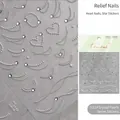 Elegante 3D nagelstickers met parels en strass-steentjes voor Franse manicure ontwerpen - Hartlint Strass Stijl (to 3112)