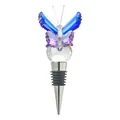 Elegant crystal butterfly wine bottle stopper with blue and purple wings for wine lovers - Blue-Purple Butterfly Wine Stopper / 50*43*57mm