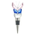 Decorative crystal butterfly wine bottle stopper with pink and blue wings accessory - Pink-Blue Butterfly Wine Stopper