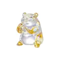 Elegant iridescent crystal marmot figurine, handcrafted glass hamster desk ornament. - 42*52*61mm / Gold