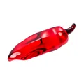 Naturgetreue rote Kristall-Chili-Glasverzierung für Heim- und Tischdekoration - Chili-Form / 93x30mm / Rot