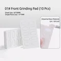 Tampons de ponçage à ongles grain 100 pour pousse-acier, 10 pièces par feuille, 50x30mm - Japan/Korea Standard Sandpaper 01# / Lot de 10