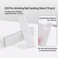 Tampons de ponçage de pré-traitement grain 100 pour préparation des ongles professionnelle - Japanese and Korean standard front sanding sandpaper 02# / Lot de 10