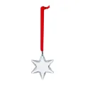 Clear faceted six-point star crystal ornament with red hanging ribbon - Hexagram Star Style (LSGJ354) / Star (With 40CM Red Rope)