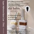 Professional nail primer base coat bottle with leather texture label and curved brush detail - Super Primer Thin