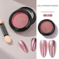 Professional rose gold solid mirror nail powder for shiny metallic chrome effect decoration - Rose Gold (MCB03)