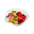Decorative mini glass fruit set with crystal bowl for luxury home and hotel decor - Smooth Fruit Plate Set (Including 7 Fruits) / Set