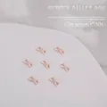 Pink 4*7mm ballet bow nail charms with pearl center for DIY manicure nail art decoration - Pink Bowknot / 1 Piece/Pack (4*7mm)