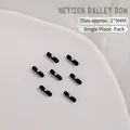Black velvet ballet bow nail charms with center pearl decoration, 2x9mm size - Black Bow / 1 Piece/Pack (2*9mm)