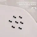 Elegant black bow nail art charms with pearl center, 2x6mm size for manicure decoration - Black Bow / 1 Piece/Pack (2*6mm)
