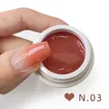 Solid nail gel polish in peach pink shade N.03 for professional gradient nail art design. - Rouge Pink / No.03