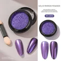 Solid purple mirror powder for metallic chrome nail art effect, variant MCB09 - Bright Purple (MCB09)