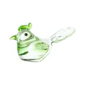 Statuetta di uccello in vetro di cristallo verde fatta a mano per decorazione ufficio - Smooth Bird Large / 85x40x43mm / Verde mela