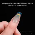 Blue and gold double-tone cat eye nail polish gel with shimmering iridescent finish effect - 15ml / Dopamine Cat Eye Gel 12#