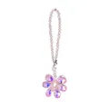 Shimmering pink iridescent crystal flower suncatcher for car pendant or bag decoration charm - 1 Piece/Pack (Approx 20cm) / Pink AB