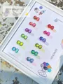 Cat eye nail polish gel color chart with 12 shimmering candy colors - 12-Color Set / 12 Pieces/Pack