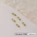 Gold-toned ballet bow nail charms with pearls for DIY manicure decoration, size 3x6mm - Gold Bowknot / 1 Piece/Pack (3*6mm)
