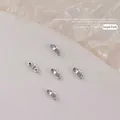 Silver ballet bow nail charm with a delicate pearl center, size 3x6mm for DIY nail art. - Silver Bowknot / 1 Piece/Pack (3*6mm)