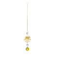 Goldener Engel Kristall Sonnenfänger mit gelber Glaskugel für die Fensterdeko - Gold Engel (20 Goldgelb) / Ca. 31-34cm