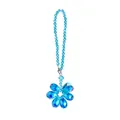 Blue crystal flower sun catcher charm with iridescent AB finish for car rearview mirror decor - 1 Piece/Pack (Approx 20cm) / Lake Blue AB