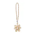 Champagne crystal flower car pendant suncatcher with beaded chain - 1 Piece/Pack (Approx 20cm) / Champagne