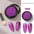 Solid purple mirror nail powder MCB17 with professional metallic chrome finish effect - Bright Purple (MCB17)