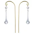 Decorative crystal suncatcher garden stake featuring a clear glass teardrop pendant - 80mm Transparent Waterdrop / Single Piece