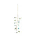 Pendentif branche attrape-soleil DIY avec perles de cristal vert irisées faites main - Pendentif en Saule (294) / Env. 240 mm