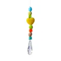 Acchiappasole con perle colorate in silicone e grande pendente in cristallo a goccia - Stile Foglia a Rete Lunga Macaron