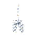 Crystal hanging ornament with faceted beads and prism pendant for home garden decor - Octagon Bead Iron Pendant (AB Color) / 200mm