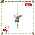 Weihnachts-Rentier-Anhänger mit bunten Strasssteinen und Kristall-Tropfenperle - Kleiner Hirsch Taschenanhänger