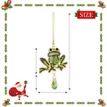 Festlicher Anhänger mit grünem Strass-Frosch und Kristalltropfen für Weihnachten. - Frosch Taschenanhänger
