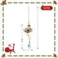 Flamingo-Anhänger mit bunten Strasssteinen und Kristalltropfen für Weihnachtsdekoration - Vogel Taschenanhänger